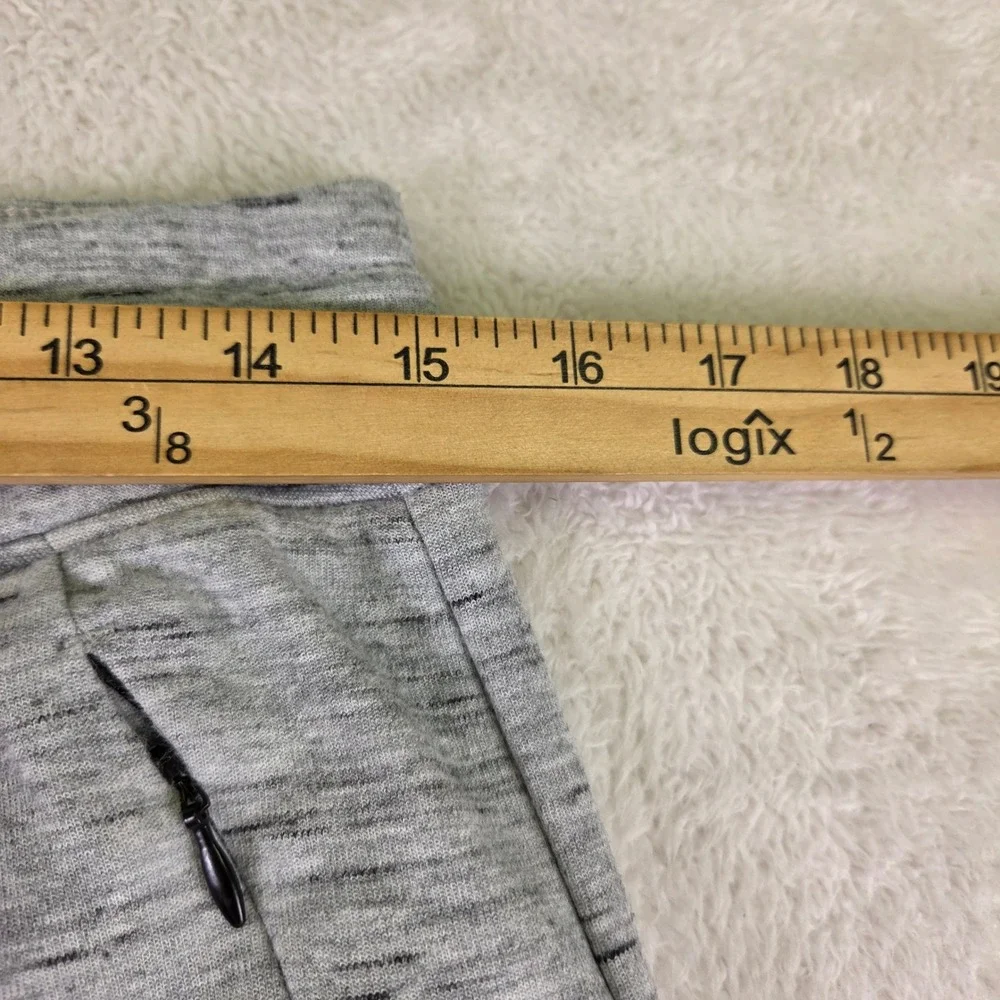On The Byas Mens Small Grey Space Dye Knit Joggers Zipper Pockets Tapered Pants